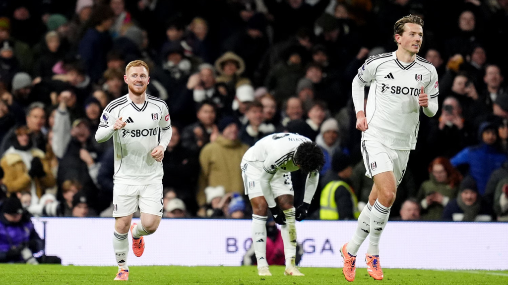 Harrison Reed scoring a spectacular long-range goal for Fulham
