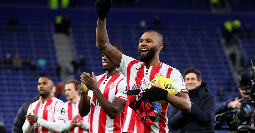 Brentford team celebration