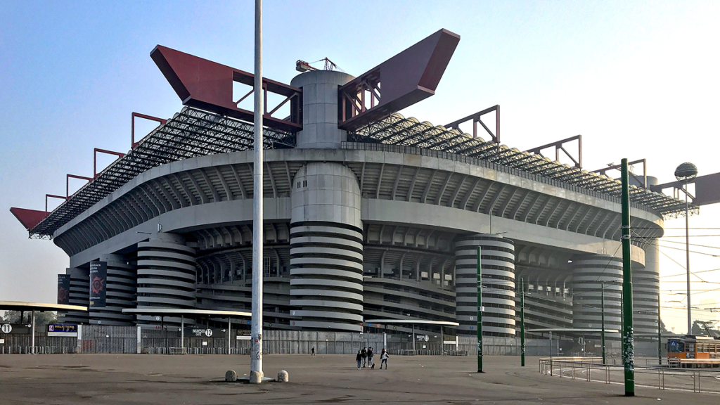 San Siro stadium exterior photographed during daytime