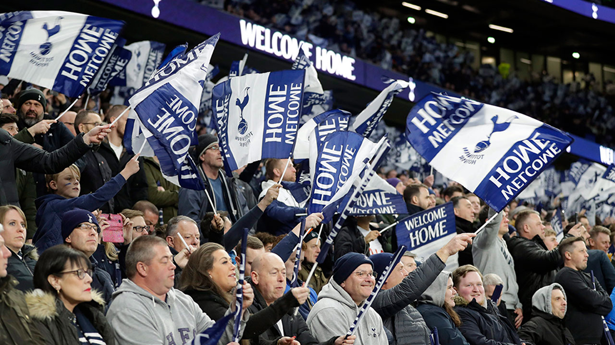 Crowd atmosphere inside Tottenham Hotspur Stadium during a Premier League match