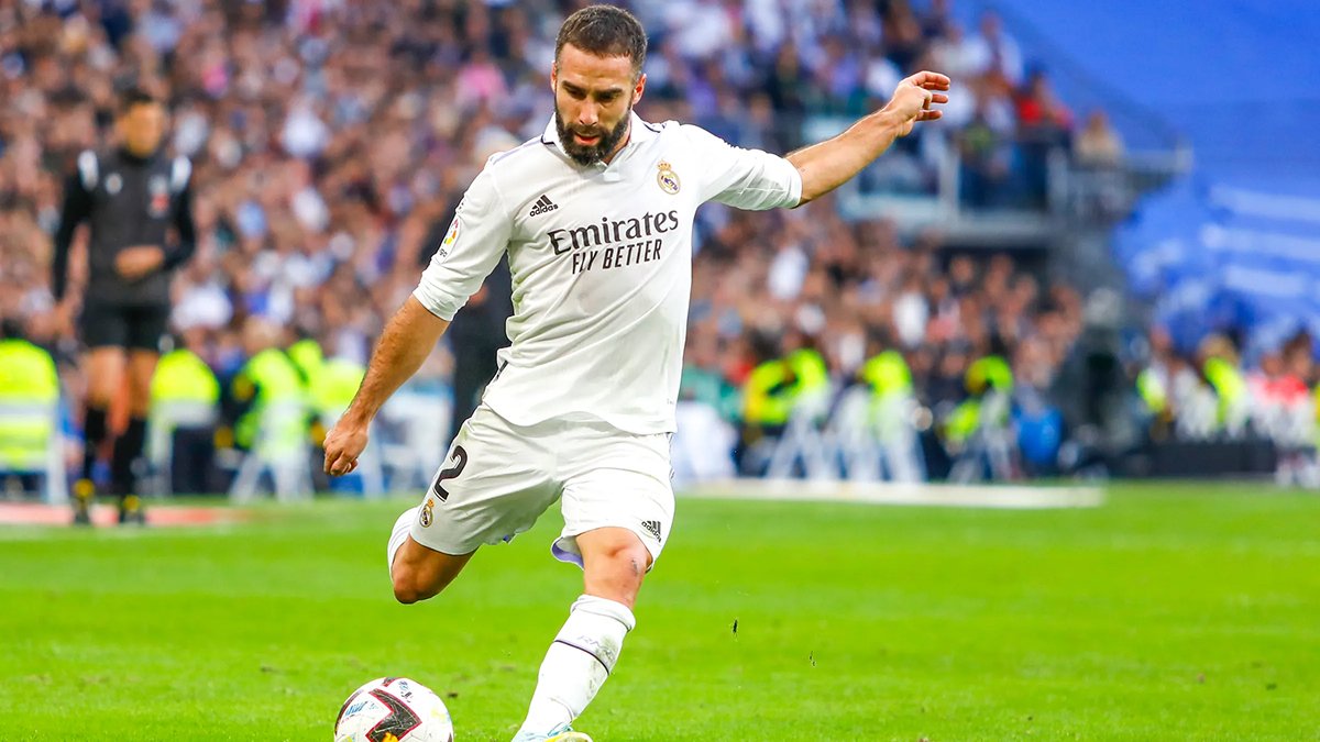 Dani Carvajal in action for Real Madrid during a match.