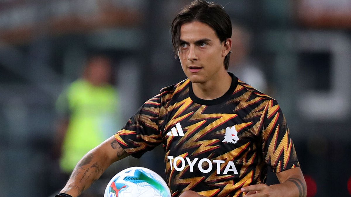 Paulo Dybala looks on during a Roma match as the club decides not to risk him against Cagliari.